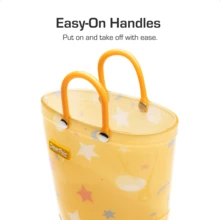 Kids' Waterproof Rain Boots Lightweight Pull-On Toddler Boots With Handles For Girls & Boys Cute Playtime Outdoor Shoes Orange - 黃色 - 查看 6