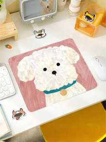 1 件橡胶简约插画狗可爱鼠标垫，防滑鼠标垫，粉色可爱贵宾犬和雪纳瑞小狗鼠标垫，办公桌垫 - 彩色 - 查看 6