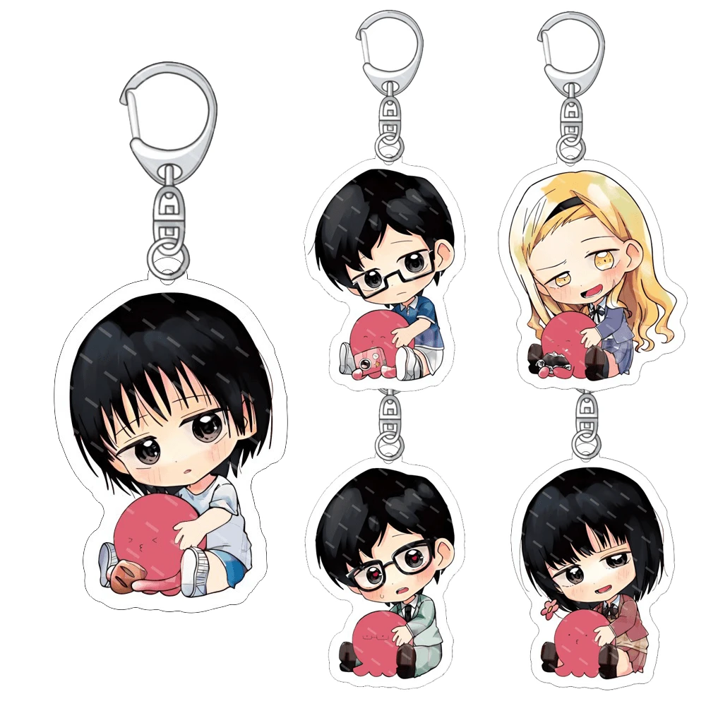 1pc 6cm动漫Takopi的原罪亚克力钥匙扣公仔久世静香Marina Azuma Cosplay包挂件钥匙圈创意粉丝万圣节礼物 - 彩色 - 查看 1