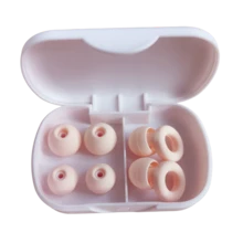 Tappi per le orecchie in silicone riutilizzabili con isolamento acustico, con 3 misure di punte intercambiabili, tappi per il sonno lavabili con cancellazione del rumore per comfort e assenza di dolore, custodia di stoccaggio premium bianca