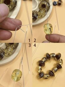 5pcs Stainless Steel Jewelry Beading Needles, Non-Slip, Suitable For Jewelry Making And Handicrafts