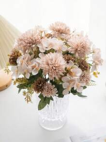 1/3PCS Artificial Flower Rose Bouquet, Embroidered Ball, Peony Mixed Flowers, Bride Holding Bouquet, Wedding Decoration, DIY Wreath Materials, Birthday Party Decoration Materials, Home Dining, Living Room, Vase, Outdoor Garden, Autumn Decoration, Valentine's Day, New Year Gift