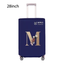 Travel Luggage Cover Inelastic Non-Woven Baggage Cover Suitable For 18-30inch Suitcase Case Dust Cover Initial Letter Pattern Dustproof Protector Covers Scratch-Resistant Durable Luggage Protector Covers Travel Accessories Back To School Essentials