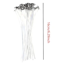 50 Stücke oder 100 Stücke 0.98in/3.54in/6.29in Dochte für Kerzen, rauchfrei, Wachskern für DIY Kerzenmachen, vorgewachste Dochte, Partyartikel