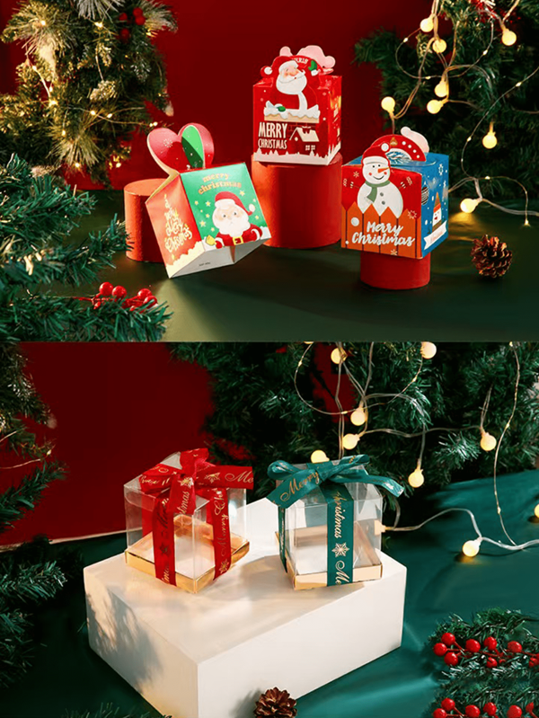 10 Stück. 20 Stück. Weihnachtsapfel Verpackungsbox, Süßigkeitenbox, Ping An Guo Geschenkbox für Weihnachtsabend, Weihnachten, Weihnachtsdekoration, Weihnachtspyjamas, Weihnachtsgeschenke, Weihnachtsdekoration