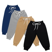 Kit 4 Calça Infantil Lisa Sem Estampa Moletinho Sortidas Escola Inverno