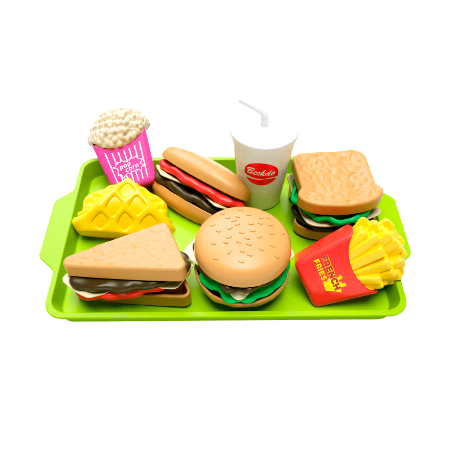 27pcs Disassembled Hamburger & Hot Dog Playset, Interactive Kitchen Toy Set With Realistic Accessories, Educational Gift For Toddlers On Christmas And Birthday