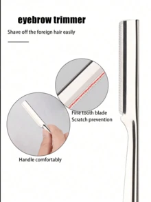 5/3/1pc Stainless Steel Eyebrow Razor With Protective Comb, Fine Blade, Perfect For Beginners, Makeup Tools