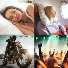 Tappi per le orecchie in silicone riutilizzabili con isolamento acustico, con 3 misure di punte intercambiabili, tappi per il sonno lavabili con cancellazione del rumore per comfort e assenza di dolore, custodia di stoccaggio premium bianca