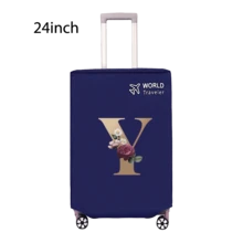 Travel Luggage Cover Inelastic Non-Woven Baggage Cover Suitable For 18-30inch Suitcase Case Dust Cover Initial Letter Pattern Dustproof Protector Covers Scratch-Resistant Durable Luggage Protector Covers Travel Accessories Back To School Essentials