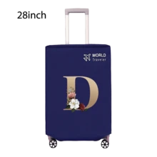 Travel Luggage Cover Inelastic Non-Woven Baggage Cover Suitable For 18-30inch Suitcase Case Dust Cover Initial Letter Pattern Dustproof Protector Covers Scratch-Resistant Durable Luggage Protector Covers Travel Accessories Back To School Essentials
