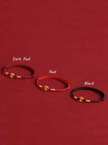 1 Stück verstellbares Seil Glücks-Wohlstands-Armband für Männer und Frauen