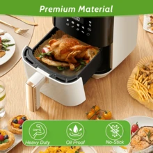 50/100 /200 Air Fryer Liners, Non Stick Paper For Baking, Baking, And Microwave Ovens - Easy To Clean, Single Sheet Paper For Healthier Cooking - Hotel And Commercial Use, Tray Non Stick Silicone Paper, Kitchen Accessories - Primary Color Square - View 12