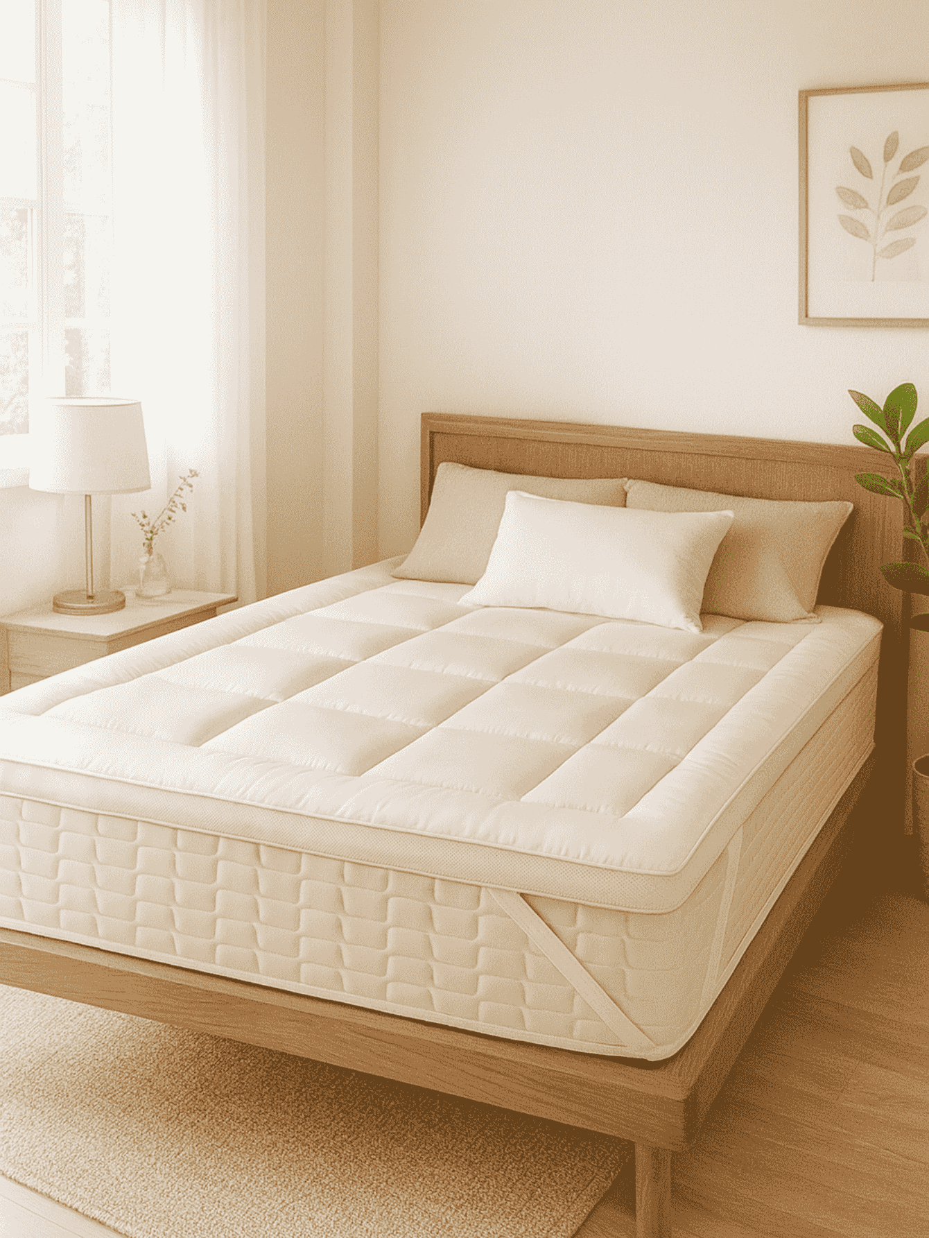 Pillow Top Queen Diamond Soft Touch | Mattress Protection And Comfort - trắng - Xem 1