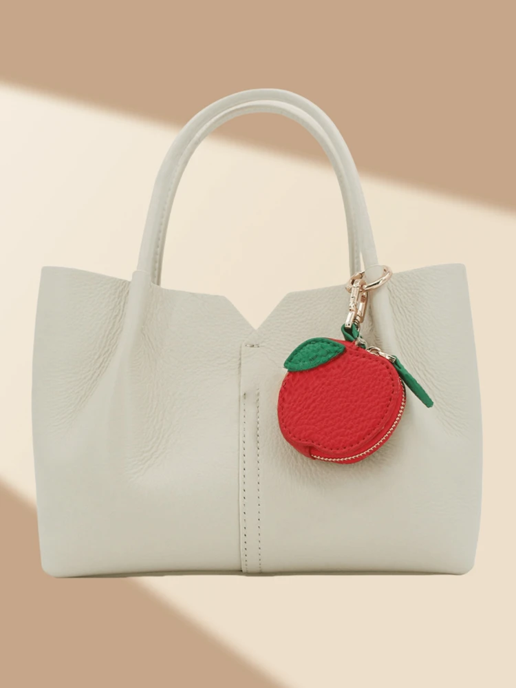 LAOYEFACAI Mini portamonete da borsa Mini borsetta Portachiavi da donna Portachiavi creativo Trousse Portamonete con cerniera (White