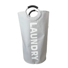 1pc 90L Large Laundry Basket, Collapsible Laundry Bag, Freestanding Tall Clothes Hamper, Foldable Washing Bin (Black)