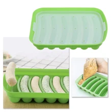 1 pieza Molde para hacer salchichas, molde de silicona con 6 cavidades para hacer jamón y perros calientes caseros, herramienta de cocina y del hogar para hornear salchichas y pasteles