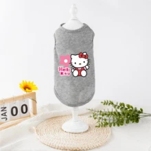 Sanrio 1 Peça Fantasia Respirável e Macia para Cães e Gatos, Regata Estampada com Hello Kitty para Animais de Estimação