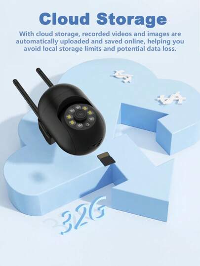 1/2/4 Packs 1080p HD Home Monitoring Camera All Weather Full Evening Vision, 360° Viewing Zoom, Two Way Talk, Pet Detection Motion Alerts Wireless Inside Outside view 10