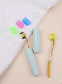 Toothbrush Case + Razor Storage Box, Portable Toothbrush Organizer, Travel Toothbrush Case, Toothbrush Cover, Travel Storage Box, Toothbrush Holder + Toothbrush Cover, Toothbrush Plastic Box, Toothbrush Storage Lid, Travel Wash Set, Portable Storage Box, Portable Toothbrush Holder, Travel Accessories, Toothbrush Container, Travel Toothbrush Case, Portable Toothbrush Box, Suitable For Travel, Camping, School, Business, Etc.