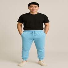 CALÇA MASCULINA JOGGER – CONFORTO E ESTILO PARA TODOS OS MOMENTOS! - Azul bebê - Visão 1