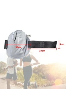 1pc Multifunction Sports Armband Mobile Phone Arm Bag For Outdoor Running. VMingo - Grey - View 7