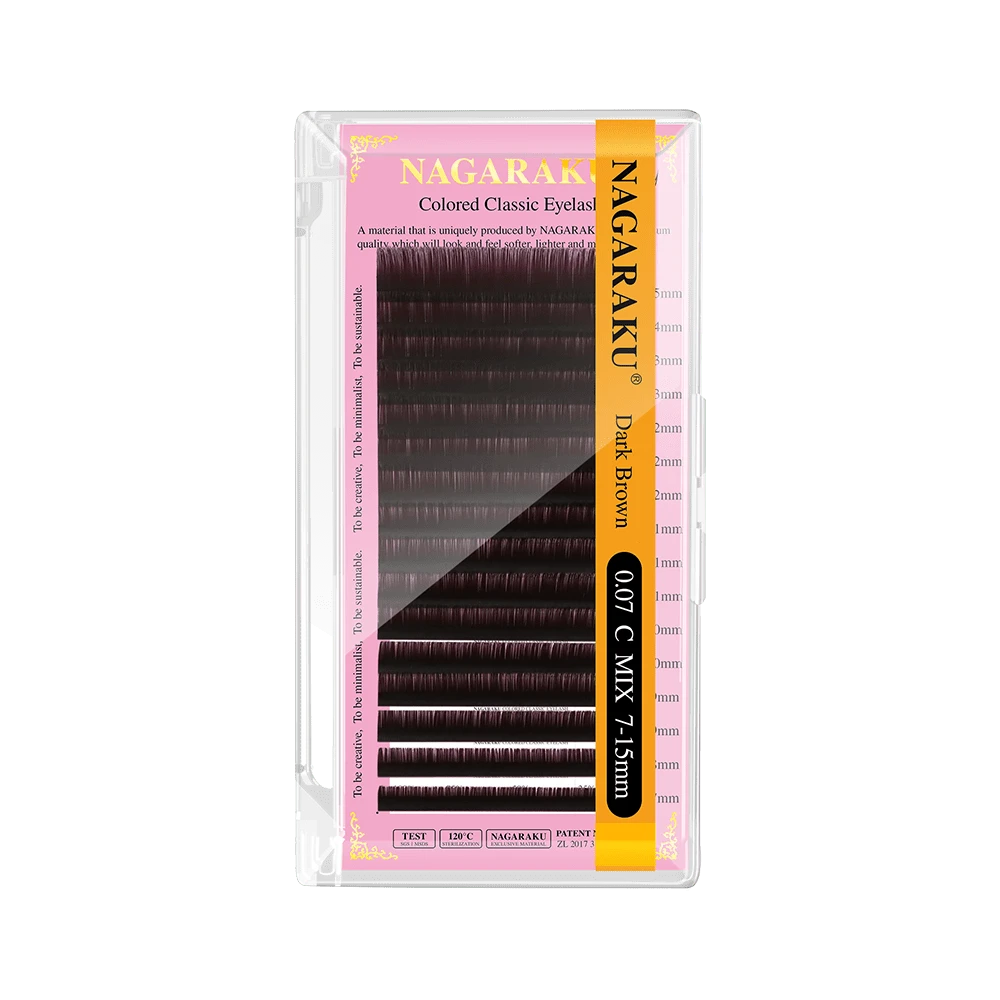 1pc NAGARAKU Dark Brown Eyelash Extension Makeup 7-15mm Individual Eyelashes Soft Natural Synthetic Mink 16 Lines Cat Eye Look Tail Fake Eyelashes Eye Lasheslash Clusters,Eyelash Clusters,Individual Eyelashes,Lashes,Fake Lashes