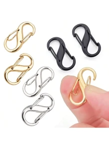4/6件S型弹簧扣,8字扣,可调节链条扣,金属合金登山扣,多功能扣 - 彩色 - 查看 9