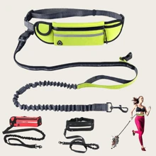 1 Pc Sports Waist Bag Leash High Elastic Anti Impact Tactical Waist For Outdoor Running Walking Dog Leash Pet Supplies