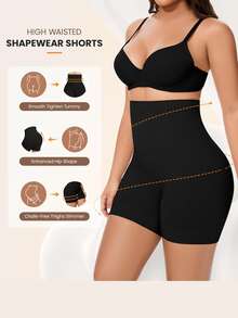 Shapewear For Women High-Waisted Shapewear Tummy Control Shorts, Faja Body Shaper, Underwear For Women - 黑色 - 查看 2