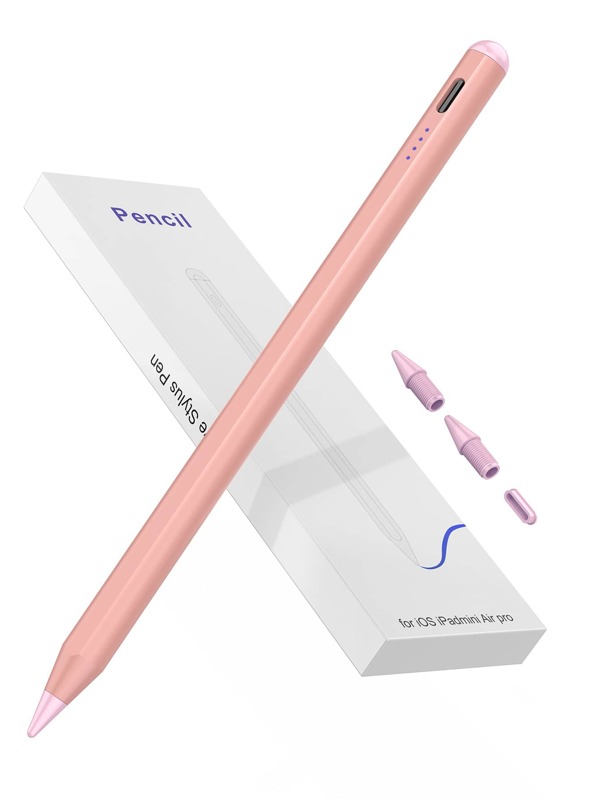 Stylus Pen For IPad With Palm Rejection Tilt Sensitivity,Battery 90mAh,Pen For IPad 10th 10.9 2022, Air4/5/6/M4, IPad A16 11th 2025, IPad Air11&13-Inch(M3/M2),IPad Pro 11/12.9 Inch-Pink