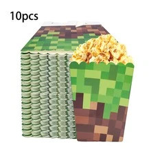 10 cái/20 cái/50 cái Hộp đựng bỏng ngô Pixel Chủ đề Xanh Nâu Túi đựng bỏng ngô Đồ dùng tiệc tùng Trò chơi điện tử Kẹo ăn nhẹ Hộp đựng thực phẩm cho rạp chiếu phim tại nhà Trang trí tiệc sinh nhật hoạt hình - Nhiều màu - Xem 7