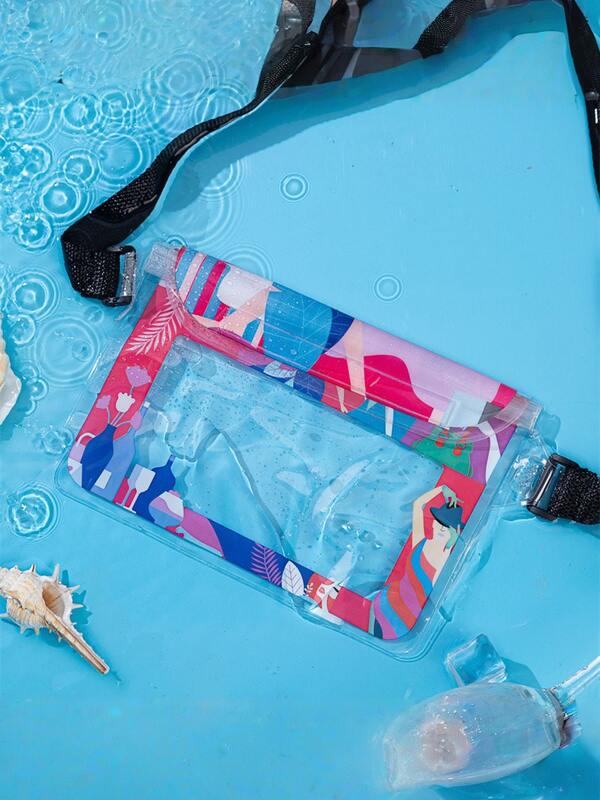 Bolsa impermeable para teléfono, bolso cruzado impermeable para natación y cintura, bolsa sellada de PVC para exteriores