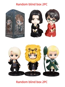 Harry Potter Conjunto de 8 bonecos de ação Harry Potter - Chibi, alunos de Hogwarts e diretor, bonecos colecionáveis - Inclui Harry, Hermione, Ron, Draco, Snape, Luna e Murta - Brinquedos em miniatura do mundo mágico, presentes para fãs e colecionadores