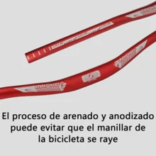 Manubrio Bicicleta Montaña Manillar Riser Aluminio Para Mtb - Negro - Ver 4