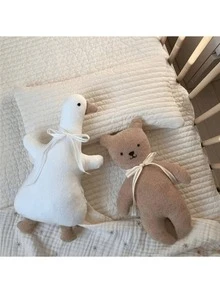 POKOJA LAND 毛绒鸭子和熊填充动物玩偶软娃娃枕头、沙发装饰、圣诞礼物 - 彩色 - 查看 9