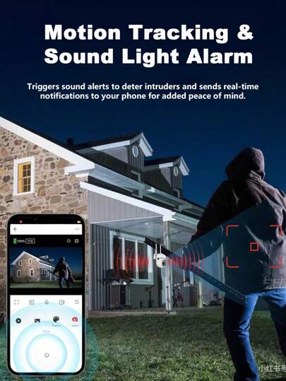 1pc/ WiFi Security Camera 355 Degree Intercom Night Vision, Remote Control Home Indoor Outdoor APP To View Anytime Anywhere, Cameras view 5