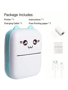 全新多功能迷你便携式热敏打印机,203dpi 无线袖珍打印机可打印图像、照片、标签、待办事项列表等,无墨便携式照片打印机剪贴簿、日记、生日礼物万圣节平安夜狂欢节返校日常礼物 - 彩色 - 查看 12