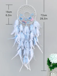 1pc Pink & White Butterfly Crystal Dream Catcher Wind Chime Decor, Handmade Girly Ornament, High-End Creative Birthday Gift