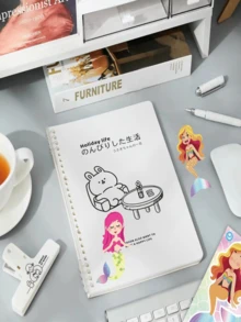 8 miếng dán nàng tiên cá dễ thương, hình nhân vật hoạt hình đổi mặt tự làm cho tiệc tùng, nhãn dán chống thấm nước dùng cho sổ lưu niệm, quà tặng nhãn dán tương tác cho lớp học học sinh. - Nhiều màu - Xem 6