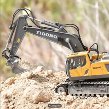 Children's Remote-Controlled Excavator Toy 2.4G Construction Vehicle Truck Toy, Construction Vehicle, With Lights And Sound, And Rechargeable Battery - The Perfect Gift For Christmas, Halloween, Thanksgiving - Multicolor - View 8