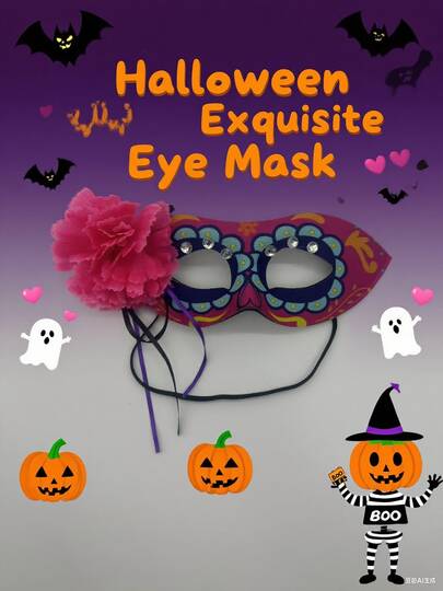 Halloween Exquisite Eye Mask Flowers Decoration Masquerade Props
