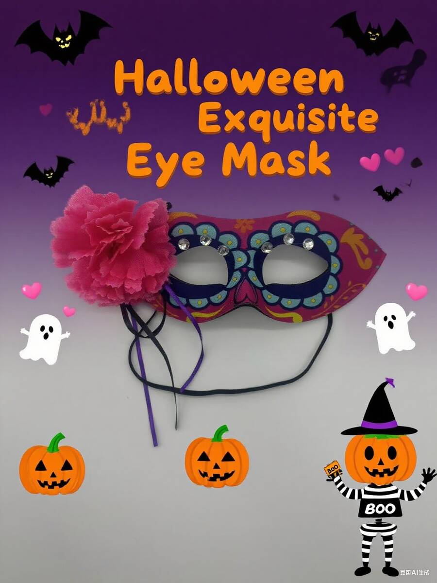 Halloween Exquisite Eye Mask Flowers Decoration Masquerade Props - Multicolor - View 1