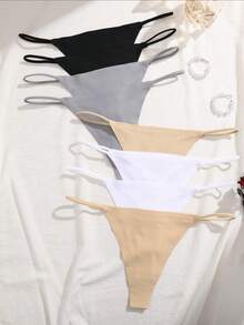 Women's Thong Kit Delicate Panties With Super Discreet Thin Side Straps Seamless Material - Nhiều màu - Xem 8