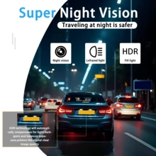 4-Channel 1080P HD Touchscreen Car Camera, Front, Rear, Left, And Right Multi-Lens, 8 Infrared Night Vision Sensors, Motion Detection, G-Sensor Loop Recording, 24-Hour Parking Monitoring, Includes 64GB Memory Card, Compact Design, Integrated Display, High-Resolution Screen, Durable Construction, Driving Safety, Modern Camera Technology, Dedicated For Ride-Sharing Drivers - 黑色 - 查看 4