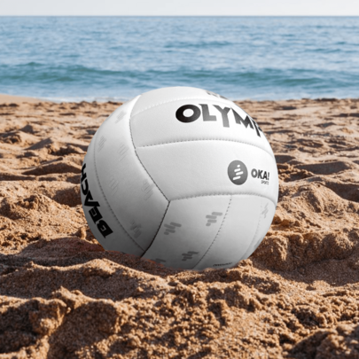 Balón de Voleibol OKA – 18 Paneles | Suave al Tacto | Ideal para Playa e Interior  | Cosido a Máquina | Soft Touch