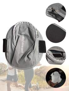 1pc Multifunction Sports Armband Mobile Phone Arm Bag For Outdoor Running. VMingo - Grey - View 1