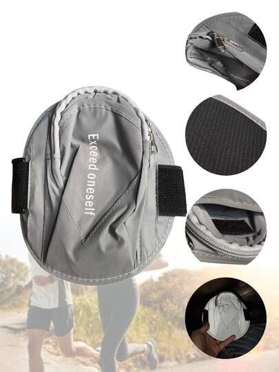 Vmingo Brazalete Deportivo Reflejante Gris Telefono Accesorios Correr Ciclismo Antideslizante Ajustable