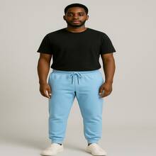 CALÇA MASCULINA JOGGER – CONFORTO E ESTILO PARA TODOS OS MOMENTOS! - Azul bebê - Visão 2