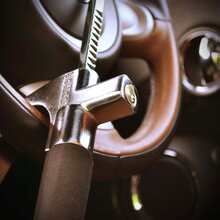 NetHong Steering Wheel Lock Heavy Duty RocwooD High Security Car Van Anti Theft 3 Keys - Black - View 7